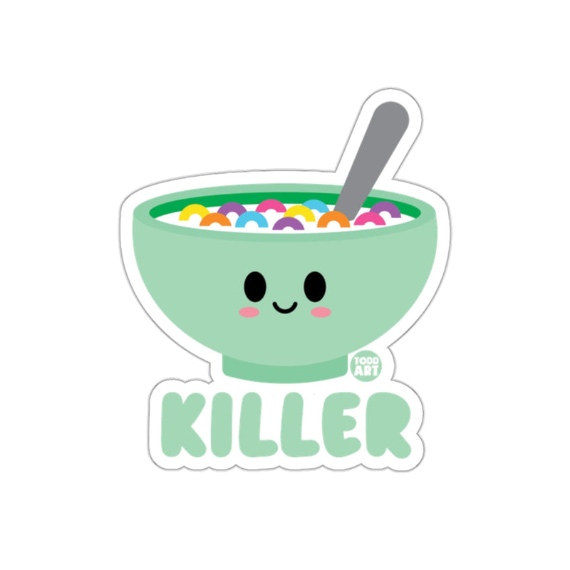 Load image into Gallery viewer, Killer Cute Cereal Bowl Sticker for Fun Decals
