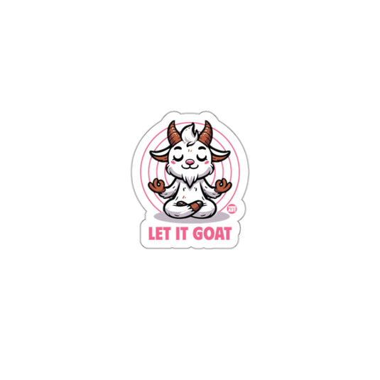 Let It Goat Sticker Cute Meditating Goat Art