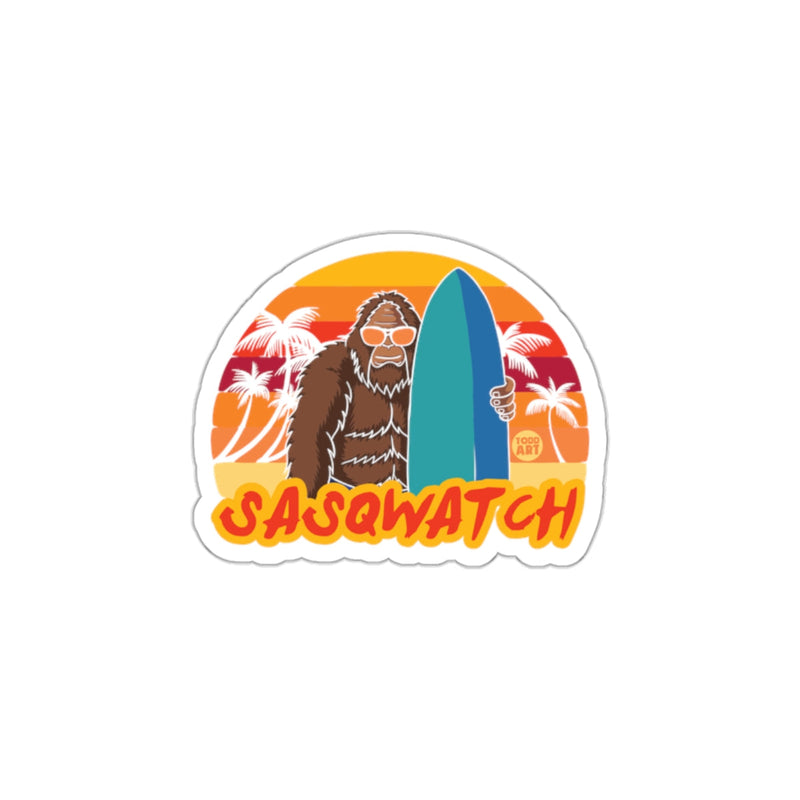 Load image into Gallery viewer, SASQWATCH Surfing Bigfoot Colorful Retro Sticker
