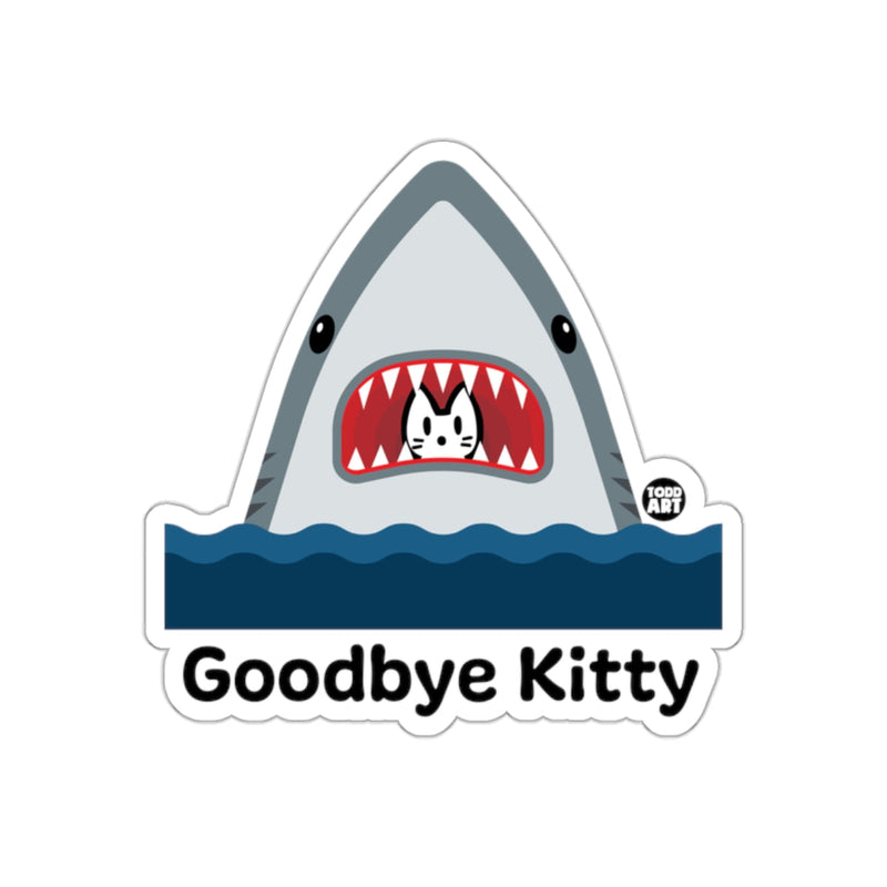 Load image into Gallery viewer, Goodbye Kitty Shark Parody Sticker
