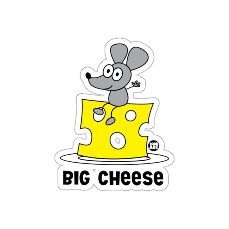 Load image into Gallery viewer, Cute Cartoon Mouse with Big Cheese Sticker
