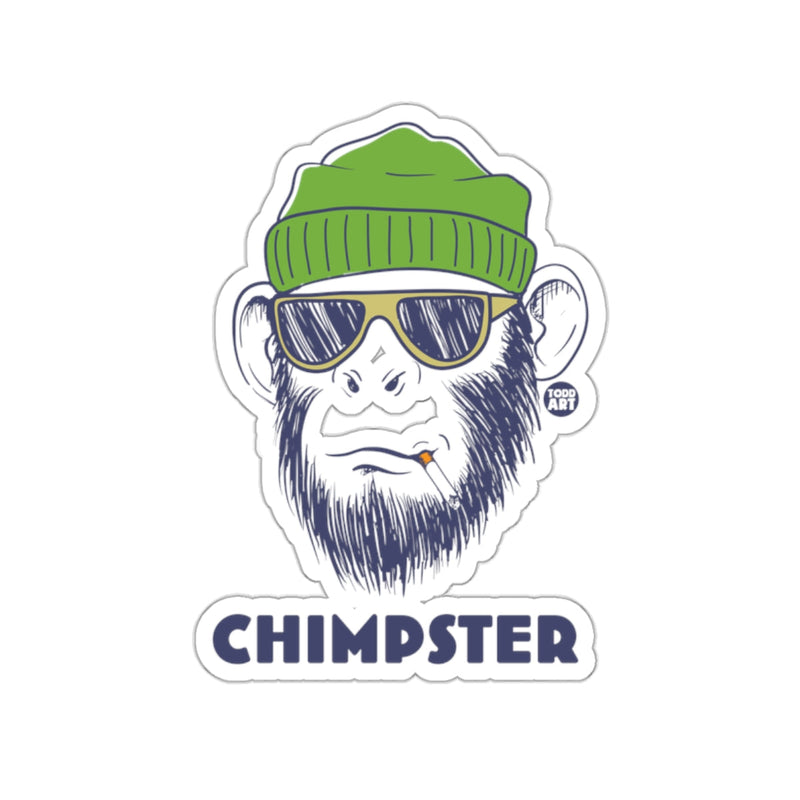 Load image into Gallery viewer, Chimpster Wearing Sunglasses Illustration Sticker
