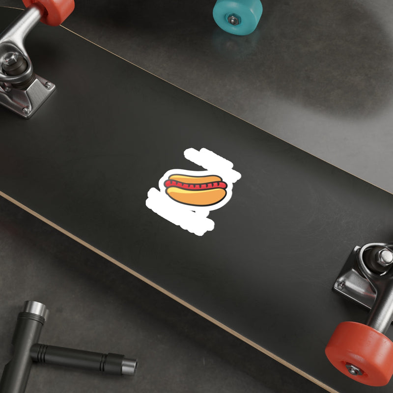 Load image into Gallery viewer, Hotdog Cartoon Sticker on Skateboard Deck Product
