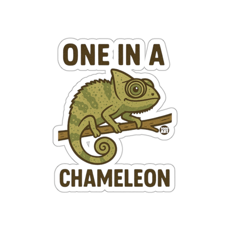 Load image into Gallery viewer, One In A Chameleon Sitting On Branch Cute Reptile sticker
