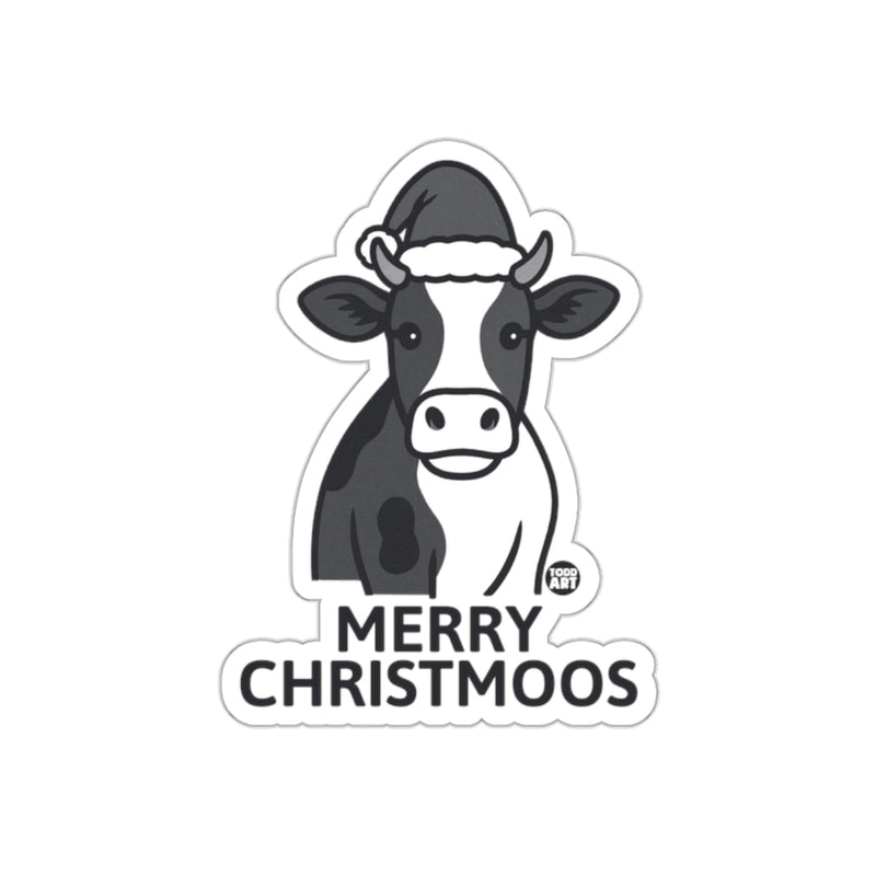 Load image into Gallery viewer, Merry Christmoos Christmas Cow Art Sticker
