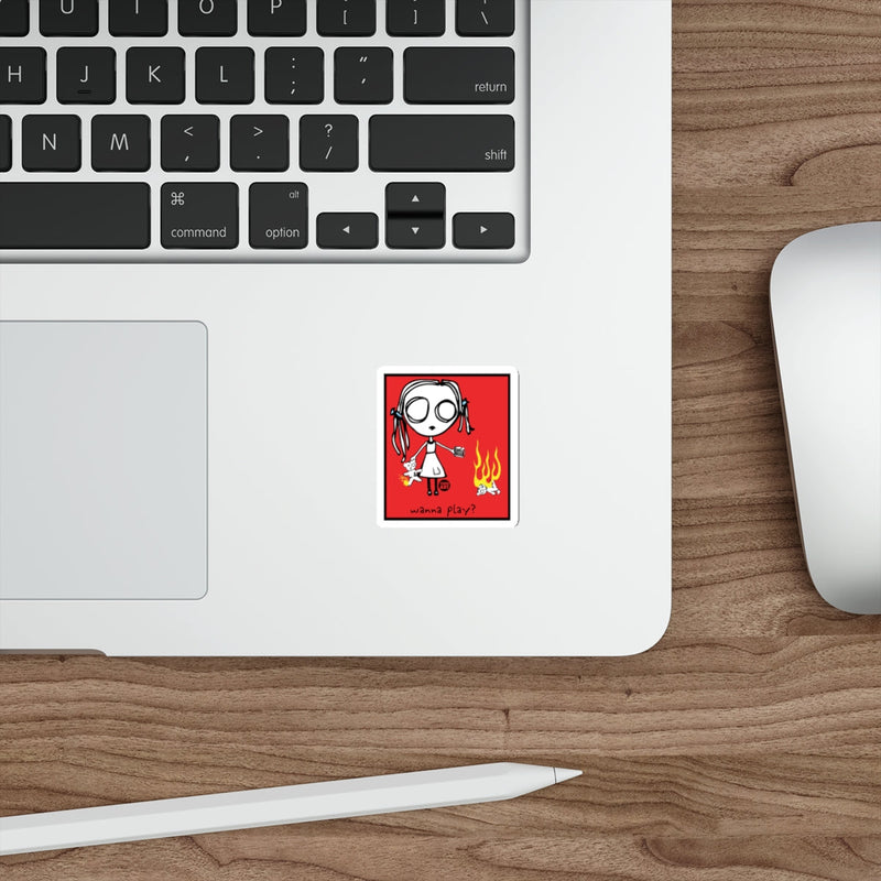 Load image into Gallery viewer, Wanna Play Cartoon Character Sticker for Laptops
