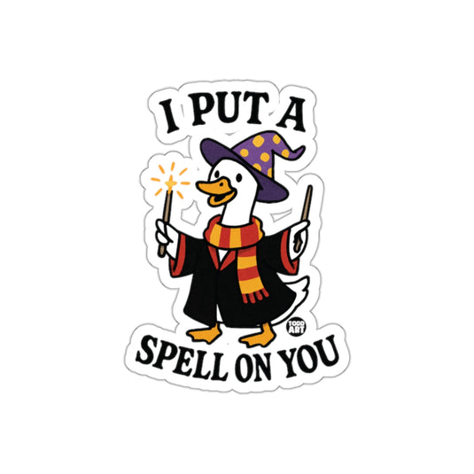 I Put a Spell On You Magical Duck Wizard Funny sticker