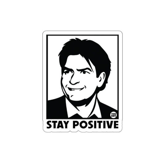 Stay Positive Image Portrait Illustration Art sticker