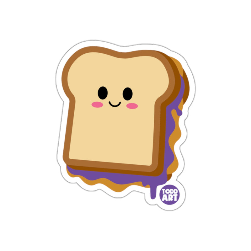 Load image into Gallery viewer, Adorable Peanut Butter and Jelly Bread Sticker
