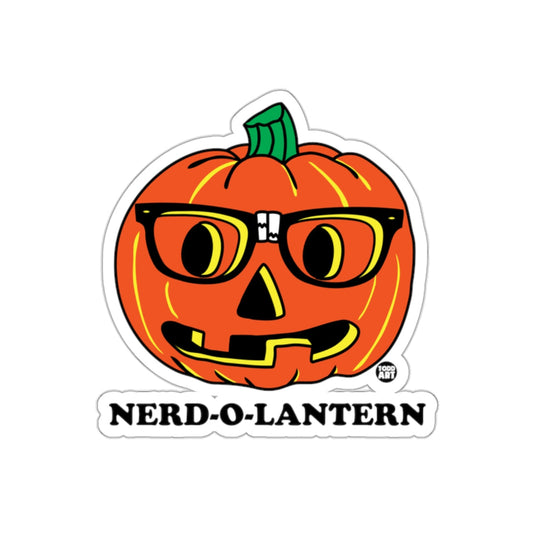 Nerd O Lantern Pumpkin Face With Glasses Funny sticker