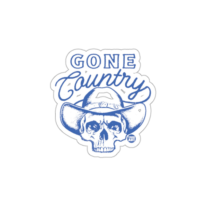 Load image into Gallery viewer, Gone Country Skull Cowboy Hat Sticker product
