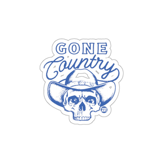 Gone Country Skull Cowboy Hat Sticker product