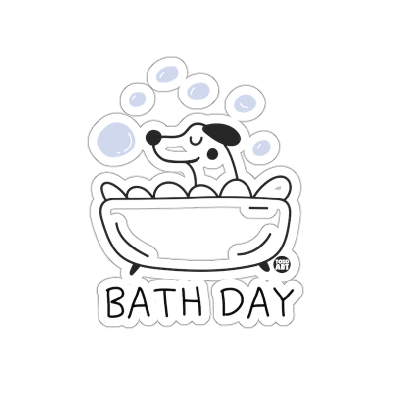 Load image into Gallery viewer, Cute Dog Bath Day Sticker Fun Bath Time Illustration
