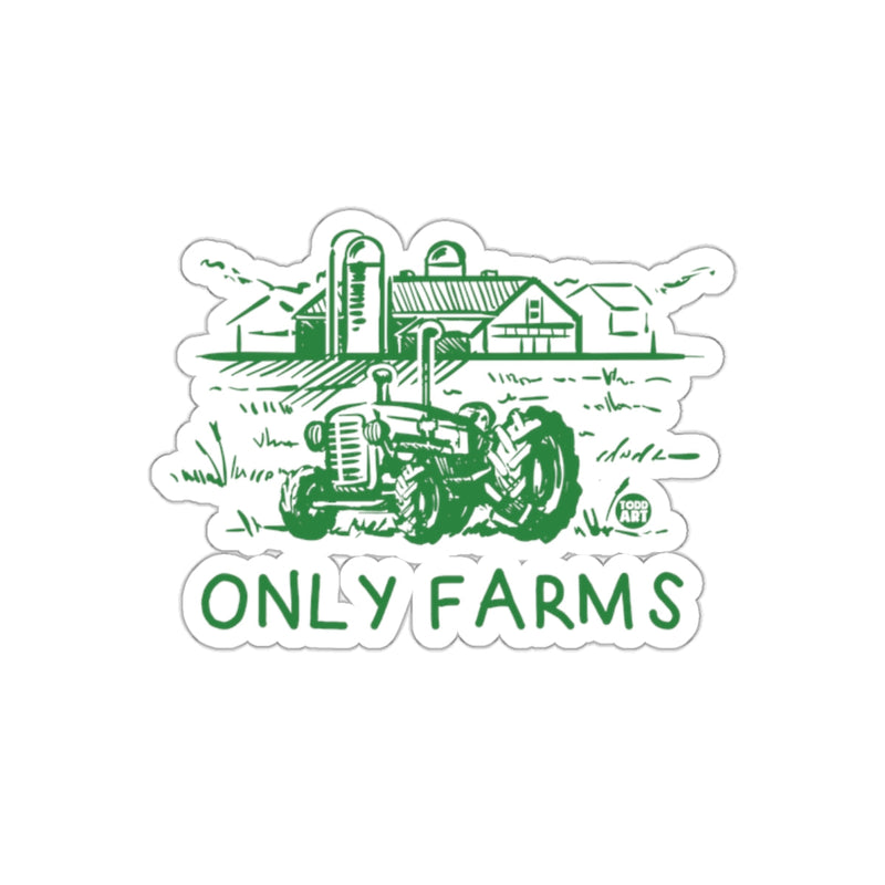 Load image into Gallery viewer, Only Farms Tractor and Barn Scene Sticker Drawing
