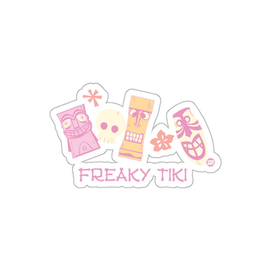Colorful Freaky Tiki Art Sticker for Funny Decor