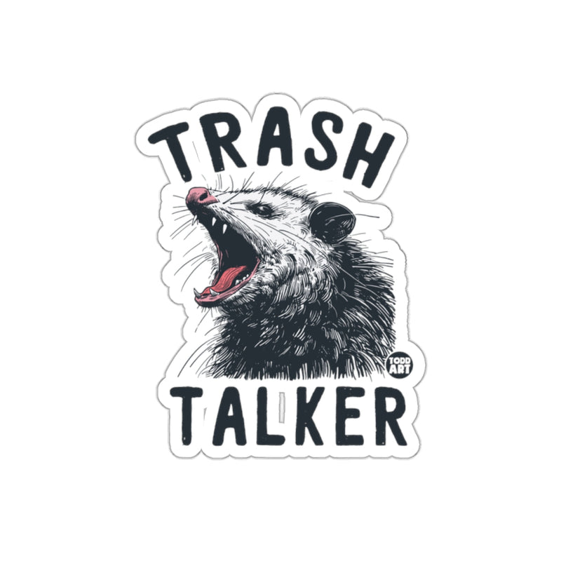 Load image into Gallery viewer, Trash Talker Animal Illustration Funny Saying sticker

