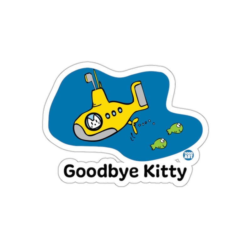 Load image into Gallery viewer, Goodbye Kitty Yellow Submarine Sticker
