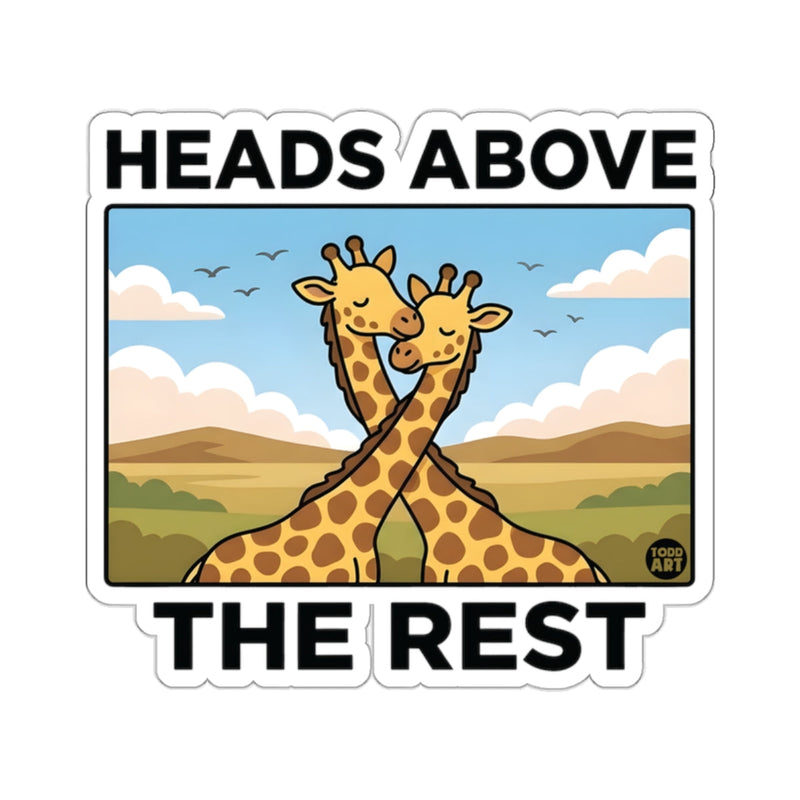 Load image into Gallery viewer, HEADS ABOVE THE REST Adorable Giraffes Hugging 
