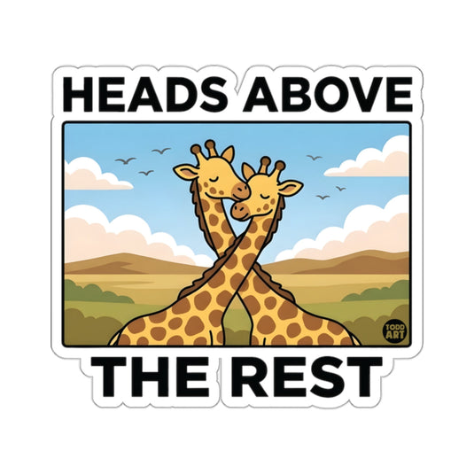 HEADS ABOVE THE REST Adorable Giraffes Hugging 