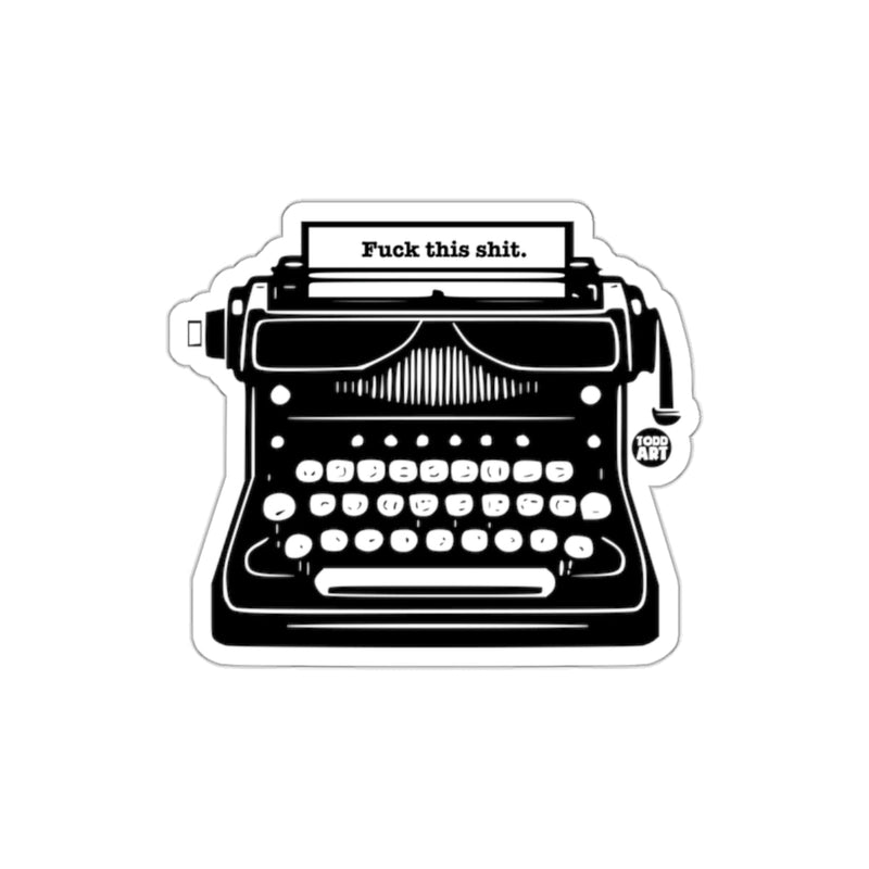 Load image into Gallery viewer, Vintage Typewriter with Profanity Design Sticker
