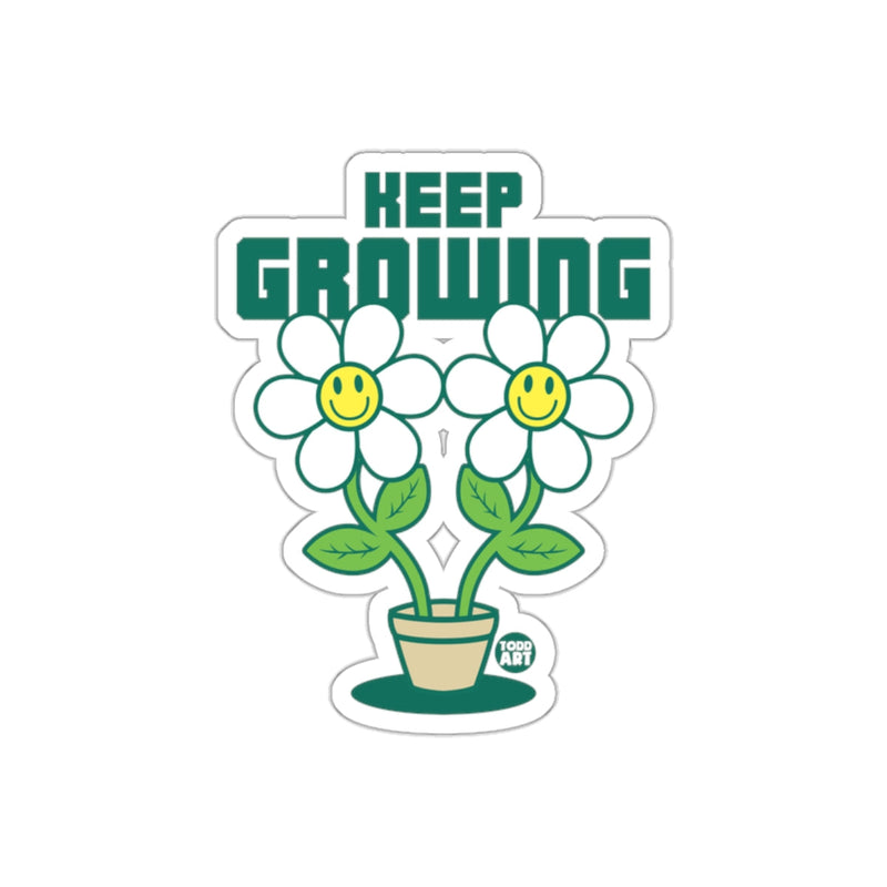 Load image into Gallery viewer, Keep Growing Smiley Flower Pot with Todd Art sticker

