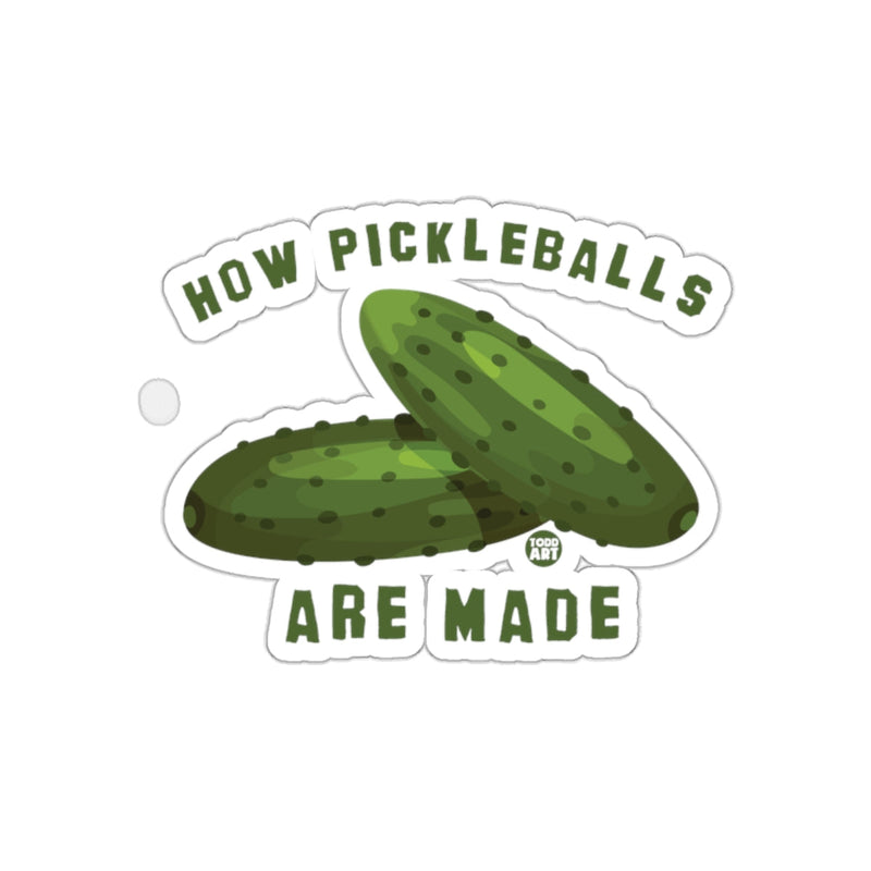 Load image into Gallery viewer, How Pickleballs Are Made Cute Funny Pickleball sticker
