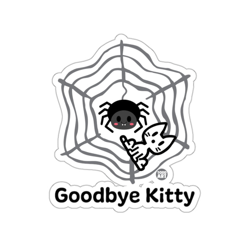 Load image into Gallery viewer, Goodbye Kitty Spider Web Unique Sticker Design
