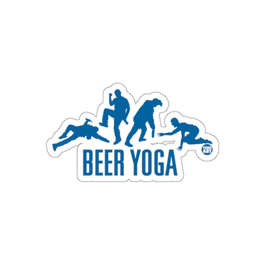 Relax and Unwind with Our Fun Beer Yoga Sticker