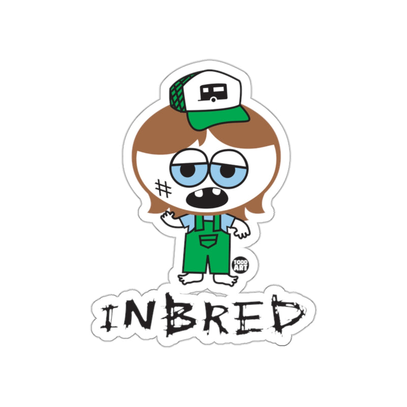 Load image into Gallery viewer, Funny Cartoon Character INBRED Sticker for Sale
