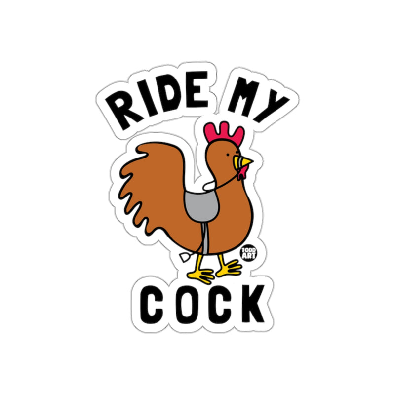 Load image into Gallery viewer, Ride My Cock Funny Sticker Design for Humorous Decor

