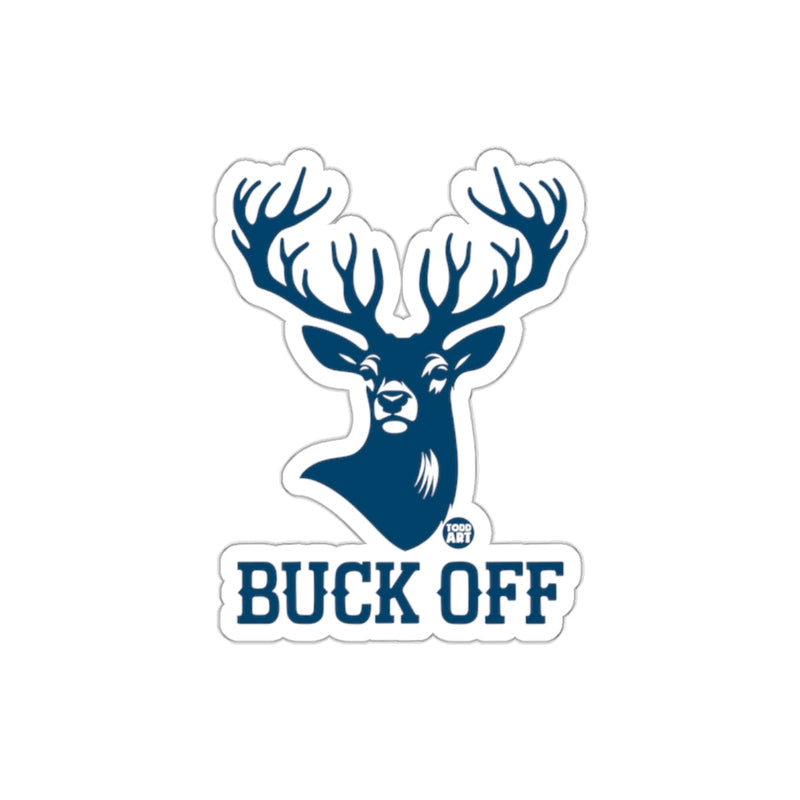Load image into Gallery viewer, Buck Off Deer Graphic White Background Sticker
