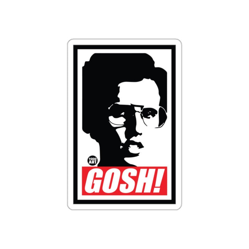 Load image into Gallery viewer, GOSH! Featuring A Black And White Portrait sticker
