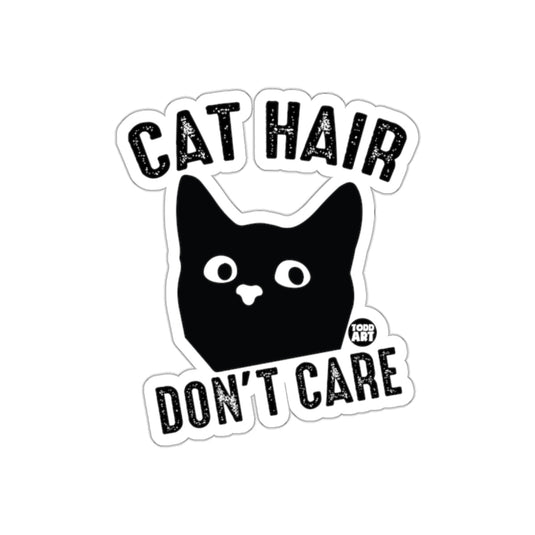 Cat Hair Don't Care Cute Black Cat Artwork sticker