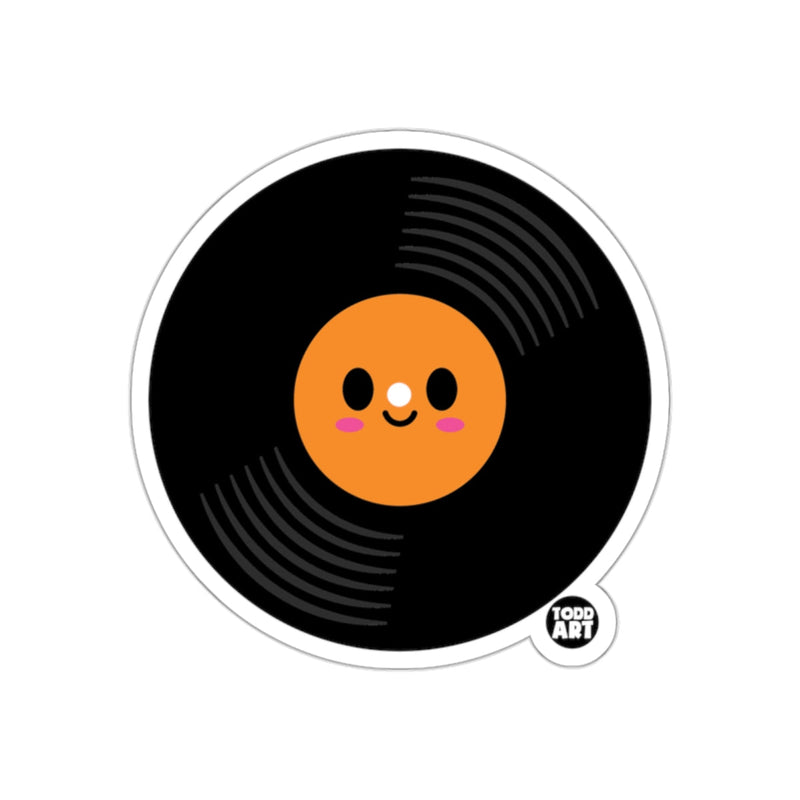 Load image into Gallery viewer, Cute Smiling Vinyl Record Sticker Todd Art product
