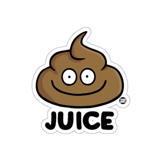 Emoji Poop With Juice Below Cartoon Illustration sticker