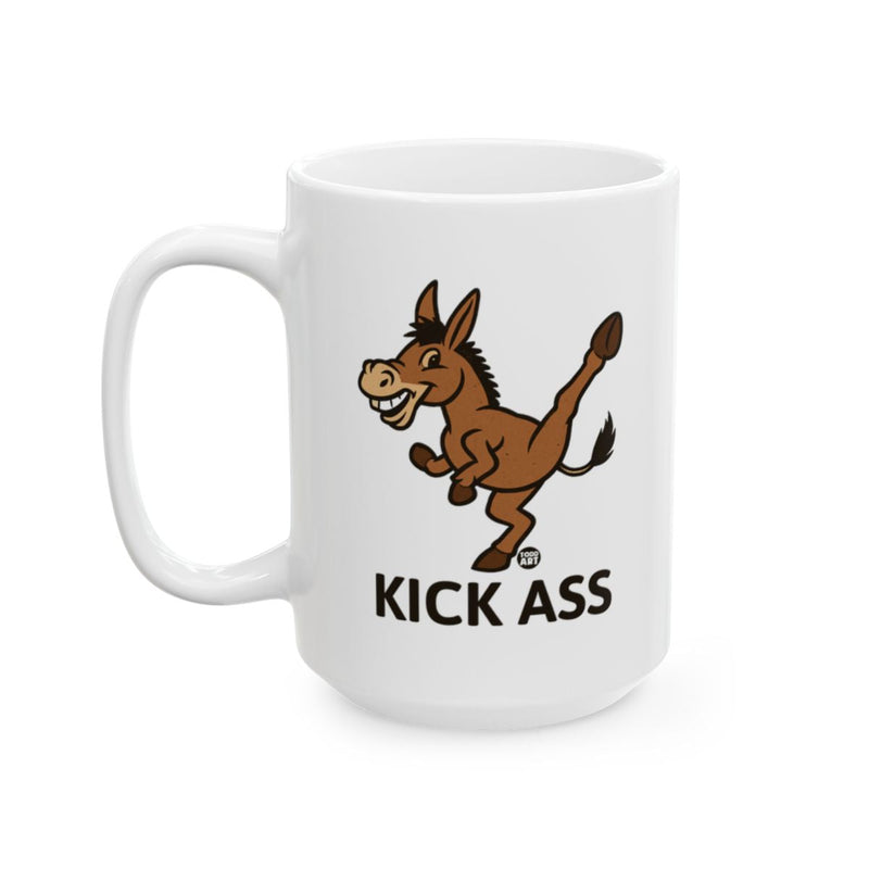 Load image into Gallery viewer, Kick Ass Donkey Funny Coffee Mug
