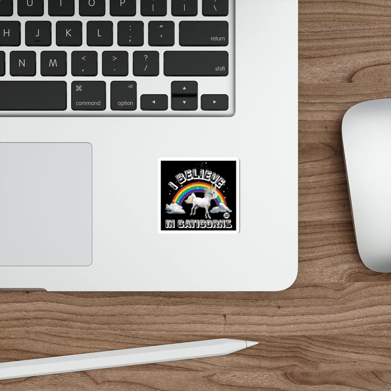 Load image into Gallery viewer, I Believe In Caticorns Rainbow Cat Unicorn Sticker
