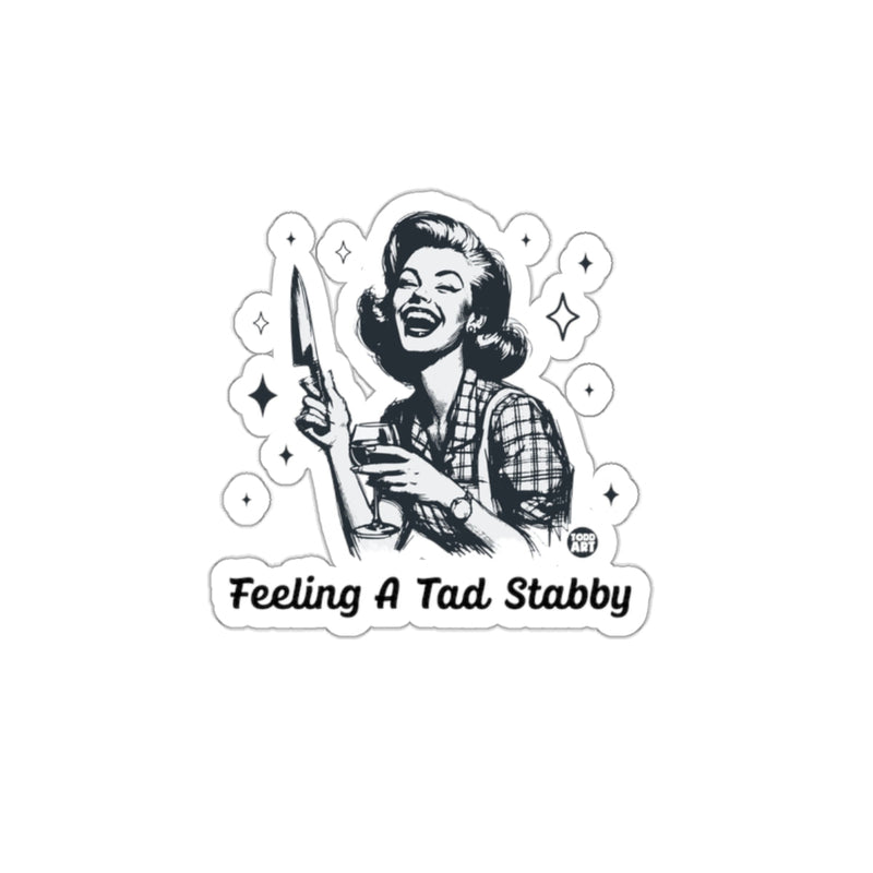 Load image into Gallery viewer, Feeling A Tad Stabby Woman With Wine and Knife sticker
