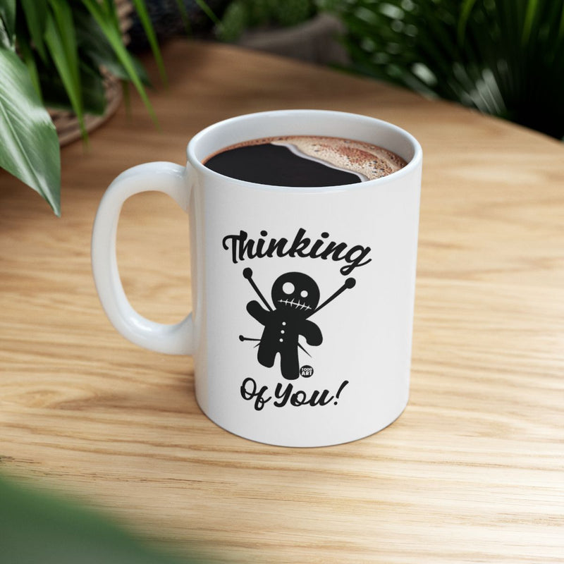 Load image into Gallery viewer, Thinking of You Voodoo Doll Mug for Coffee Lovers
