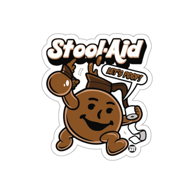 Load image into Gallery viewer, Stool-Aid Mascot Lets Poop Illustration Design sticker
