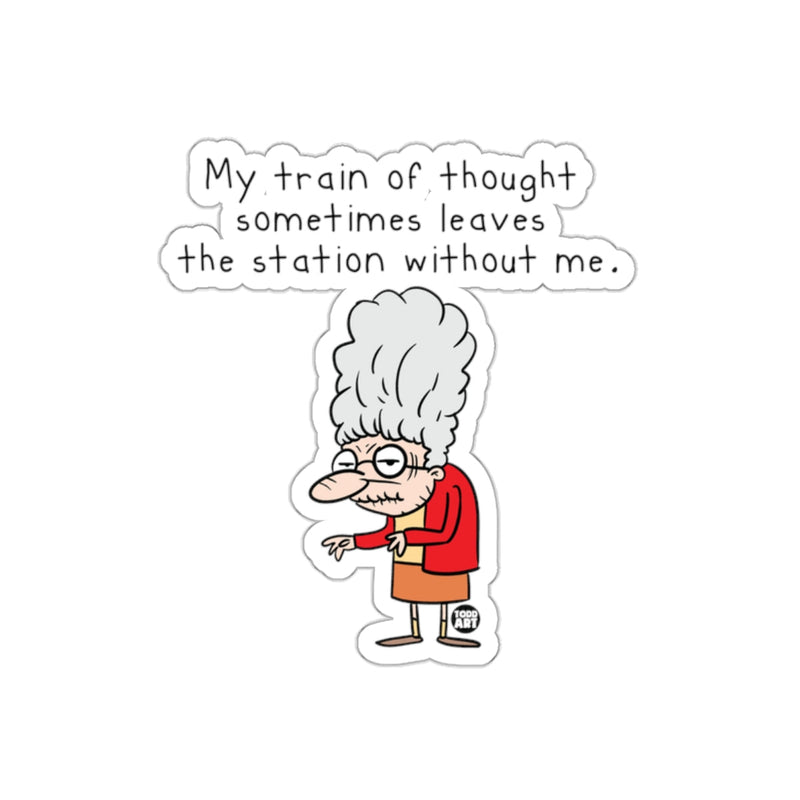 Load image into Gallery viewer, Funny Cartoon Train of Thought Sticker Decal
