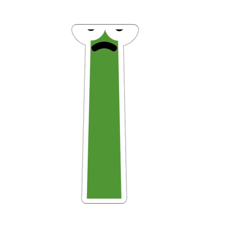 Load image into Gallery viewer, Sad Green Face Long Sticker Perfect for Decor
