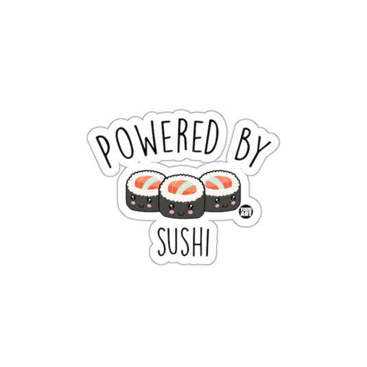 Powered by Sushi Funny Graphic Sticker Decal