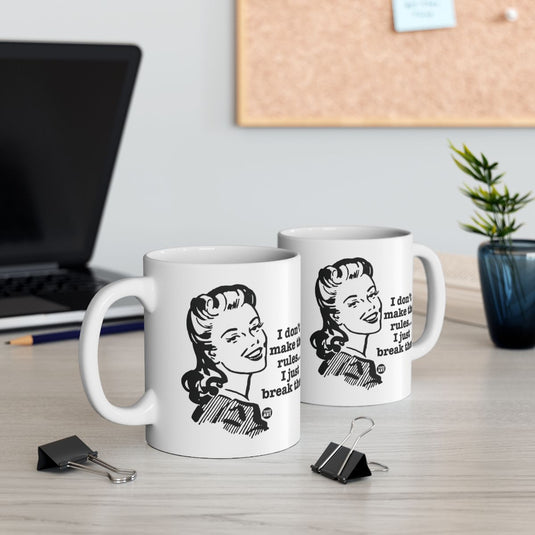 Vintage Style 'I Just Break Them' Coffee Mug
