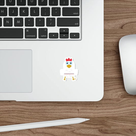 Cute Cartoon Chicken Sticker for Laptops and Notebooks
