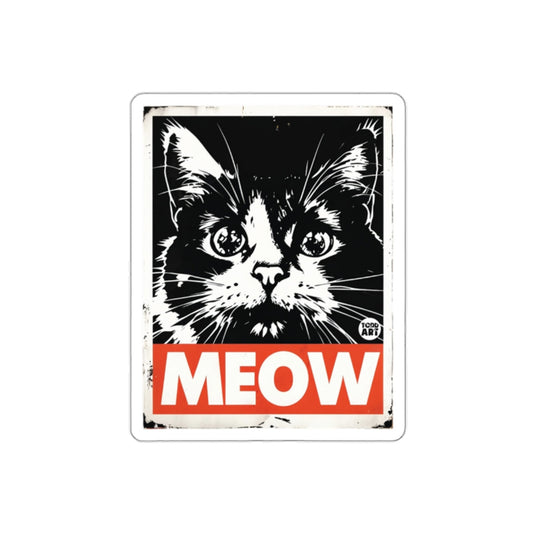 Meow Cat Art Poster with Bold Modern Design