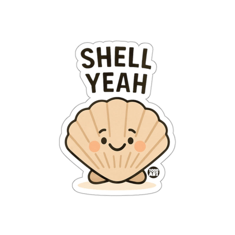 Load image into Gallery viewer, Cute Happy Shell Yeah Sticker Fun Decal Decoration
