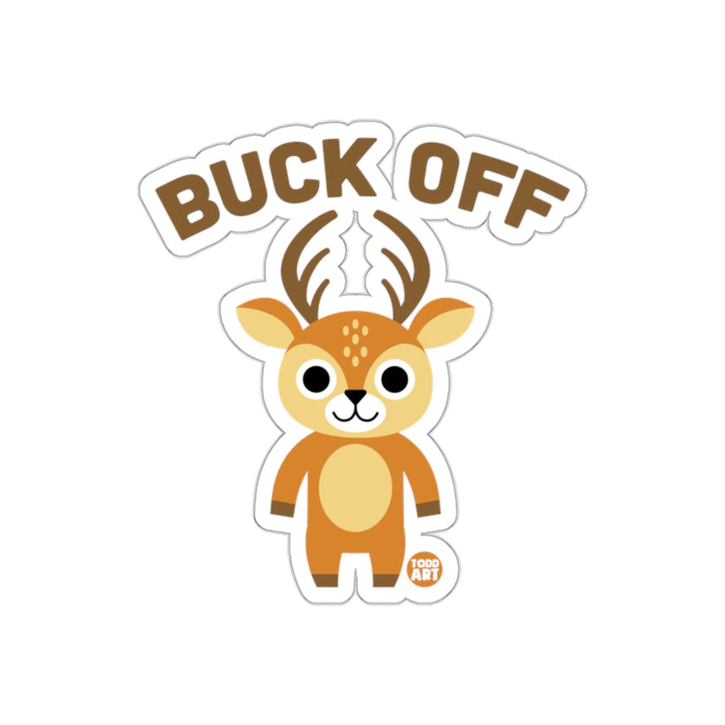 Load image into Gallery viewer, Cute Buck Off Deer Sticker Fun Animal Design
