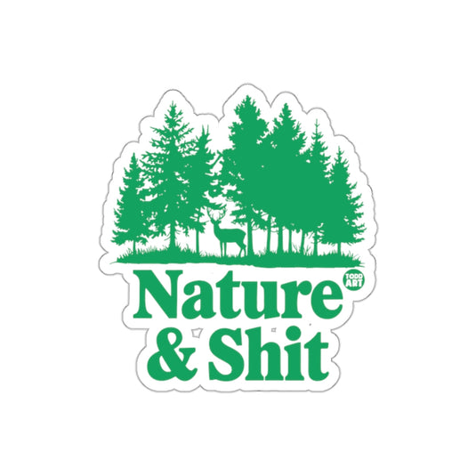 Nature And Shit Todd Art With Deer In Forest sticker