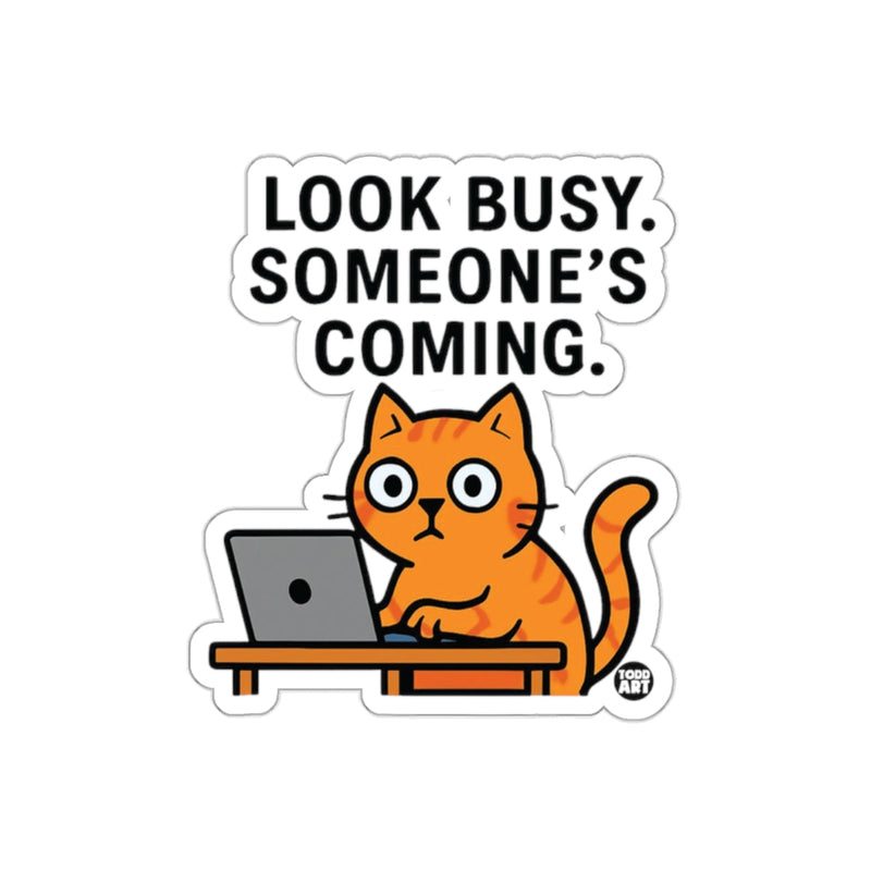 Load image into Gallery viewer, Look Busy Someone's Coming Cat at Laptop product
